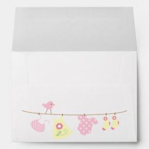 Baby Laundry Girl Baby Shower Envelopes