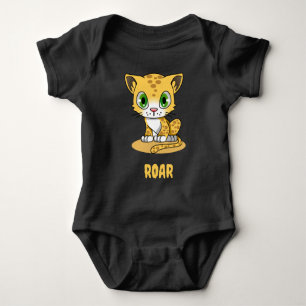 Baby leopard baby bodysuit
