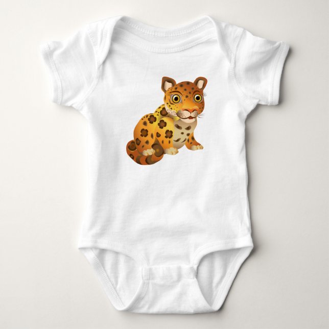 Baby Leopard Cartoon-41640 Bodysuit (Front)