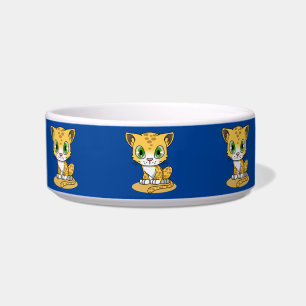 baby leopard cat food bowl