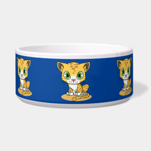 baby leopard cat food bowl 