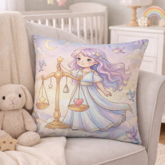 Baby Libra Zodiac Nursery Cushion