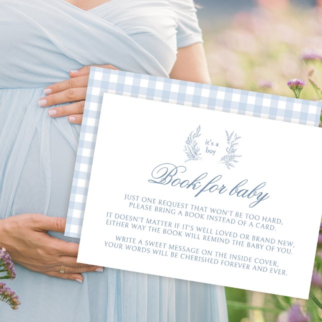 Baby light blue cute book for baby Enclosure Card (Creator Uploaded)