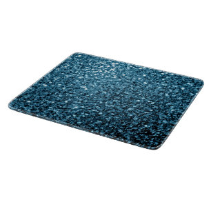 Baby light blue faux glitter sparkles cutting board