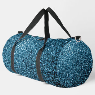 Baby light blue faux glitter sparkles duffle bag