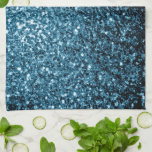 Baby light blue faux glitter sparkles tea towel<br><div class="desc">Beautiful girly glamourous light blue shiny glitters sparkles. Photo of  baby blue sparkles not actual glitter!</div>