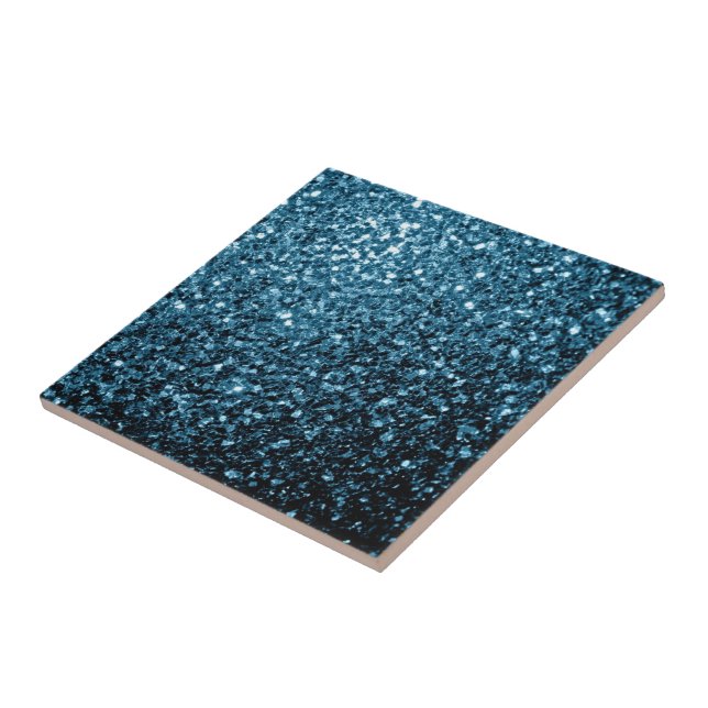 Baby light blue faux glitter sparkles tile (Side)