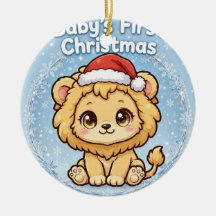 Baby Lion Christmas Ornament — Baby's First Christ