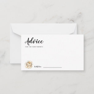 Baby Lion king Baby Boy Shower  Advice Card