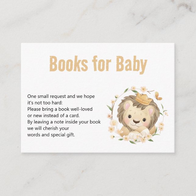 Baby Lion king Books for Baby  Enclosure Card (Front)