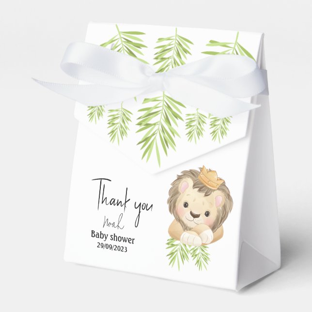 baby lion king safari animals  favour box (Front Side)