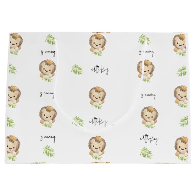 baby lion king safari animals  large gift bag (Front)