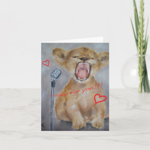 Baby Lion Valentine's Day Card
