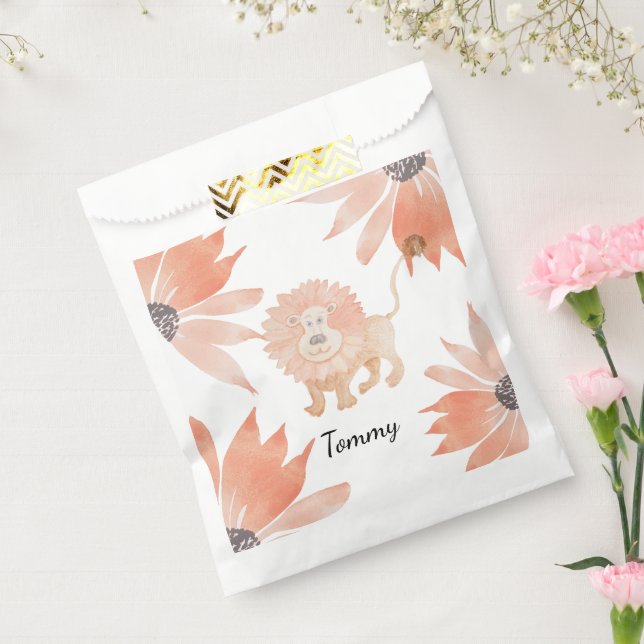 Baby Lion Watercolor Hand-painted Favour Bags (Sealed)