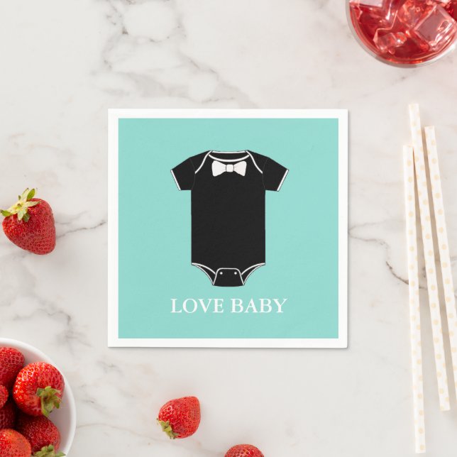 BABY Little Man Tuxedo Shower Party Napkin (Insitu)