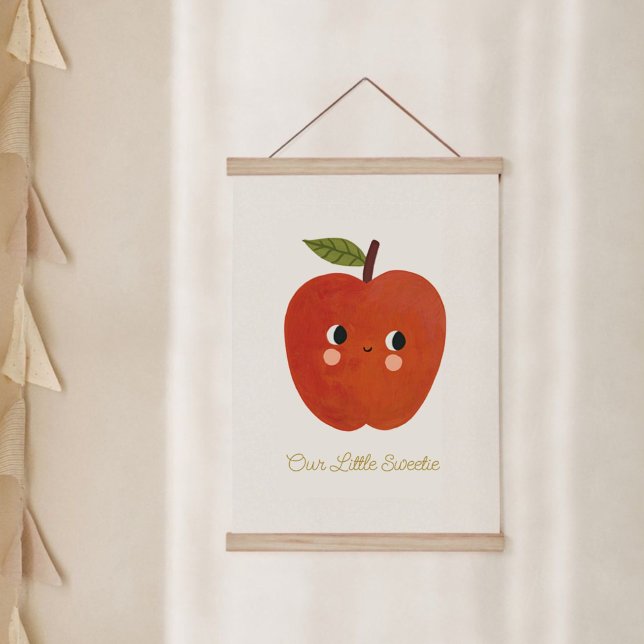 Baby Little sweetie Cute Apple  Nursary   Hanging Tapestry (Creator Uploaded)