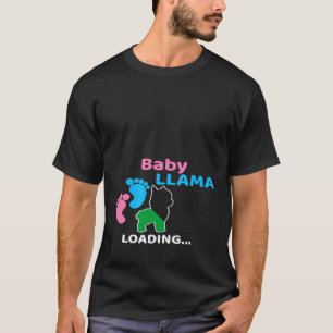 Baby Llama Loading Pregnancy Announcement for Wome T-Shirt