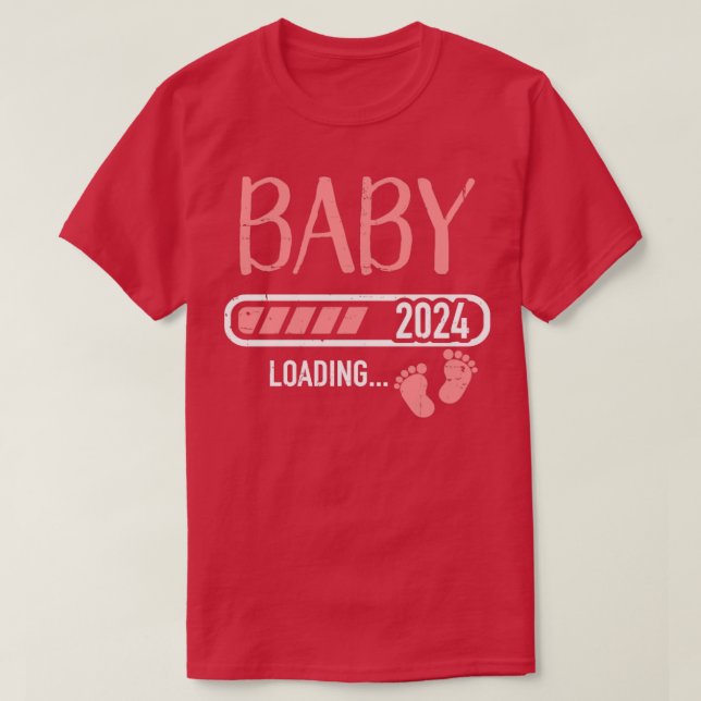Baby loading 2024 for pregnancy announcement T-Shirt (Design Front)