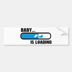 Baby loading feet bumper sticker