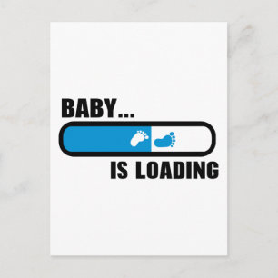 Baby loading feet postcard