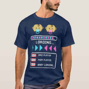 Baby Loading Gaming Dad Gender Reveal Gamer Mum T-Shirt