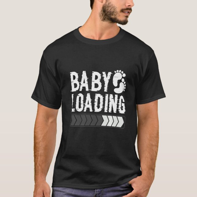 Baby Loading Pregnancy Reveal Expecting Parents Pr T-Shirt (Front)