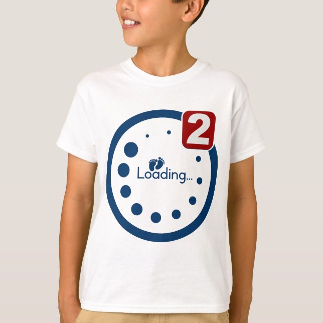Baby Loading , Twin Notification T-Shirt (Front)