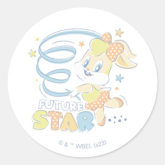 Baby Lola Bunny Future Star Classic Round Sticker (Front)