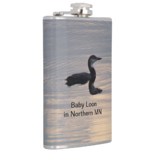 Baby Loon Vinyl Wrapped Flask