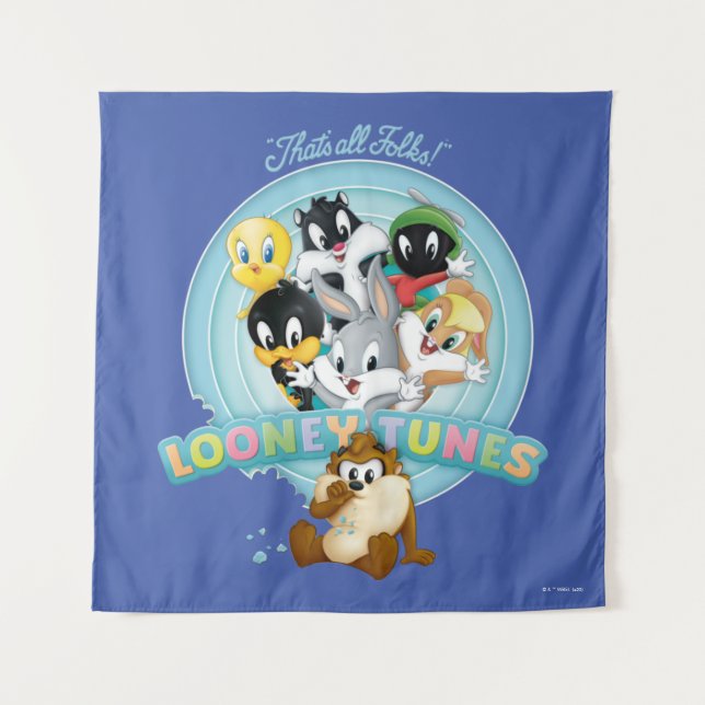 Baby LOONEY TUNES™ Logo | That's All Folks Tapestry (Front)