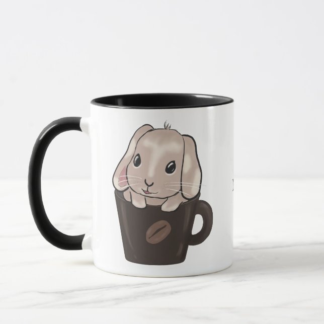 Baby lop bunny in mug (Left)