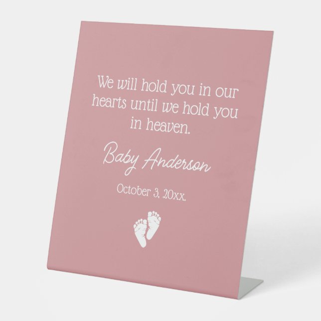 Baby Loss and Miscarriage Memorial Pedestal Sign (Front)