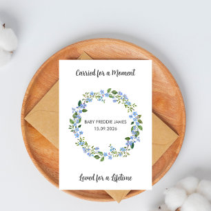 Baby Loss Miscarriage Forget Me Not Remembrance  Card