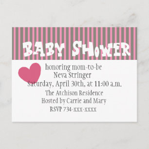 Baby Love, Baby Shower Post Card Invitation