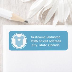 Baby Love Blue Family Return Address