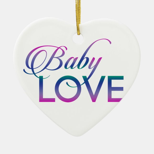 Baby Love Ceramic Tree Decoration (Front)