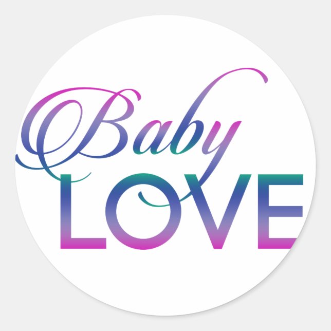 Baby Love Classic Round Sticker (Front)