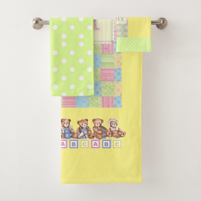Baby Love Collection Bath Towel Set (Insitu)