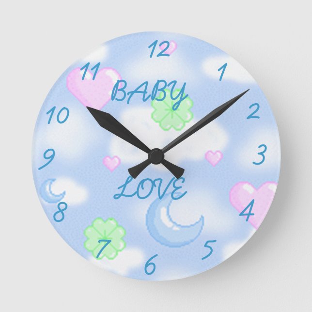 BABY LOVE COLLECTION ROUND CLOCK (Front)