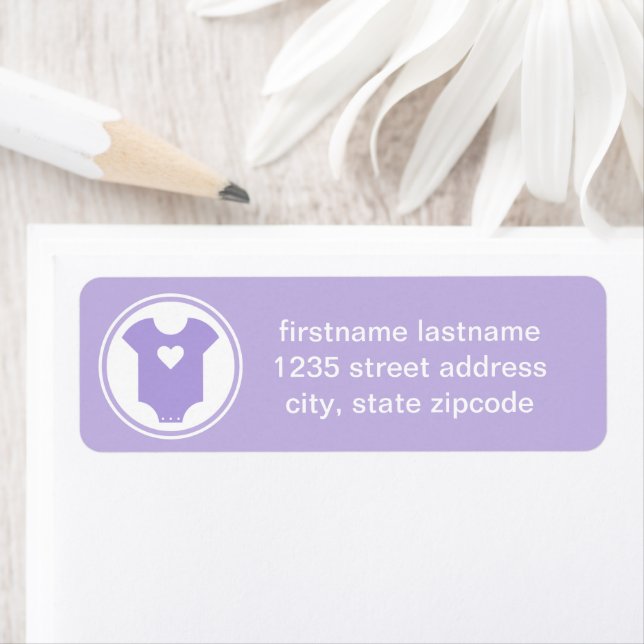 Baby Love Cute Purple Family Return Address (Insitu)