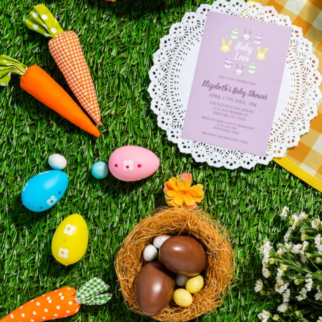 Baby Love Easter Baby Shower Invitation (Creator Uploaded)