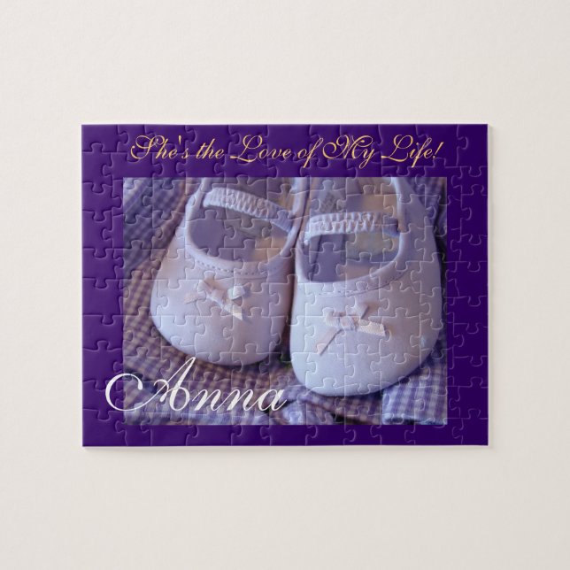Baby Love of My Life puzzle Shoes Baby Name puzzle (Horizontal)