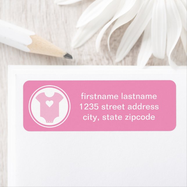Baby Love Pink Family Return Address (Insitu)