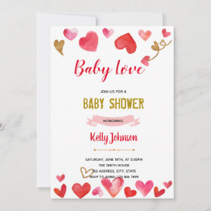Baby love shower invitation