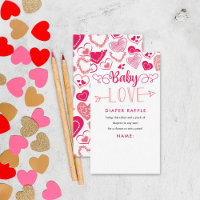 "Baby Love" Valentine's Day Baby Shower Diaper