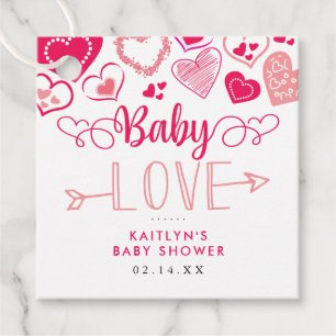 "Baby Love" Valentine's Day Baby Shower Favour Tags
