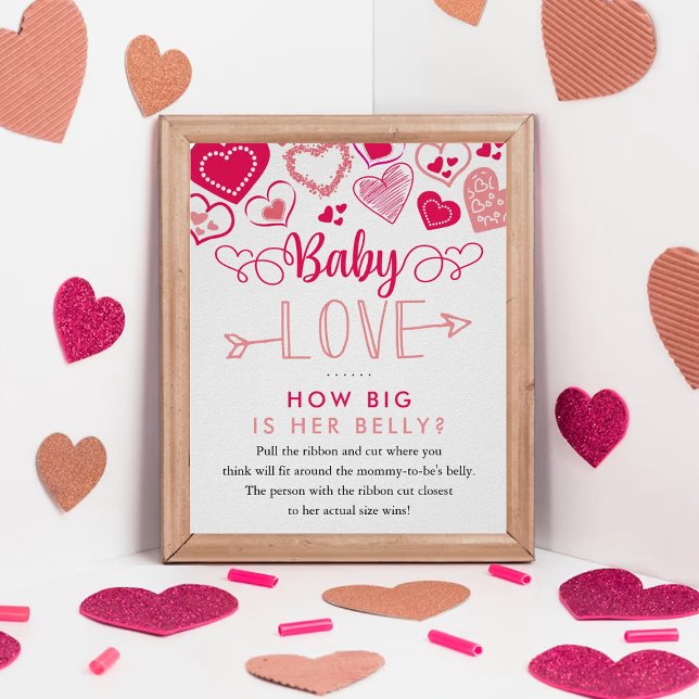 "Baby Love" Valentine's Day Baby Shower Game Poster (Creator Uploaded)
