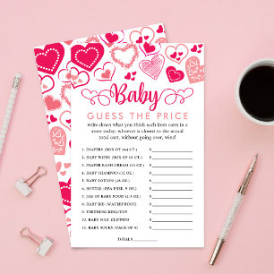 "Baby Love" Valentine's Day Baby Shower Price Game