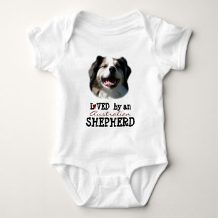 Baby Loved by an Australian Shepherd Bodysuit
