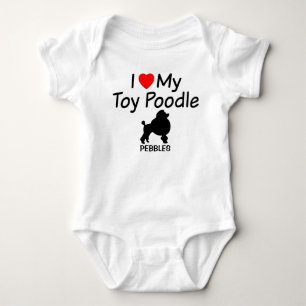 Baby Loves Toy Poodle Dog Bodysuit